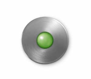 Illuminated Round Doorbell Button Brushed