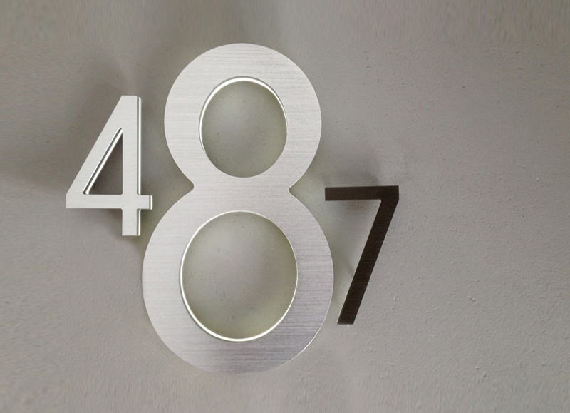 Modern 8″ Backlit LED House Numbers