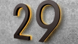 Modern 8″ Bronze Lighted Numbers & Letters