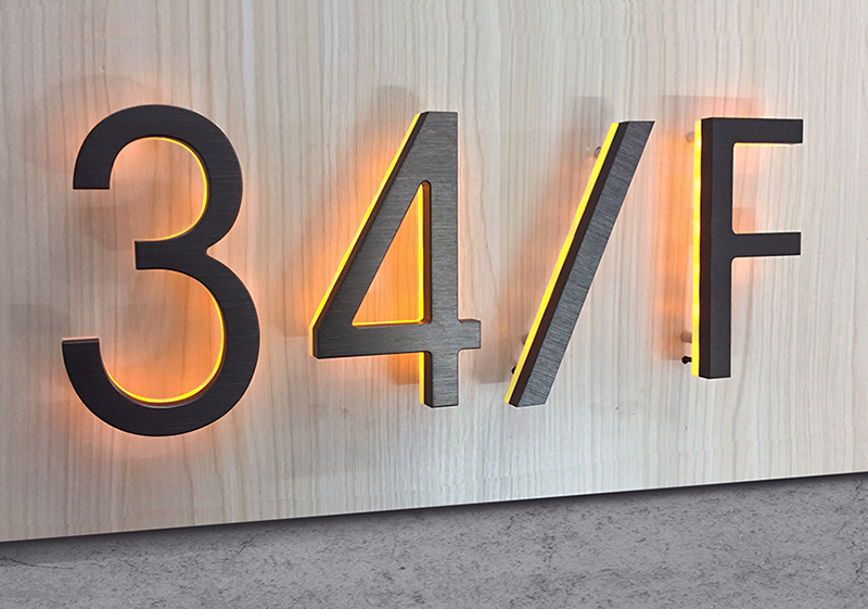 Modern 8″ Bronze Lighted Numbers & Letters