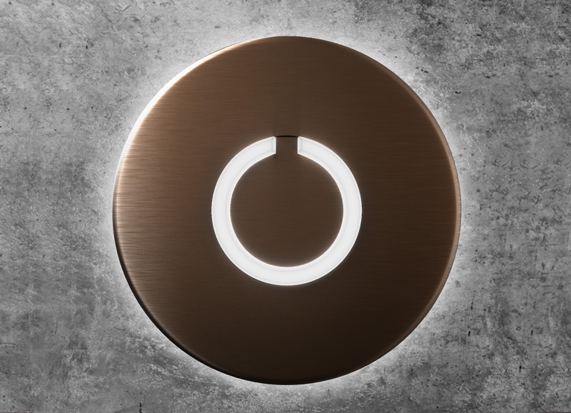 Round Touch Doorbell Bronze
